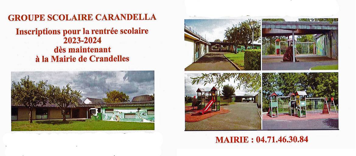 Bienvenue sur le site de la commune de Crandelles Inscription rentrée