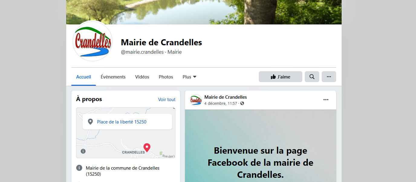 page facebook