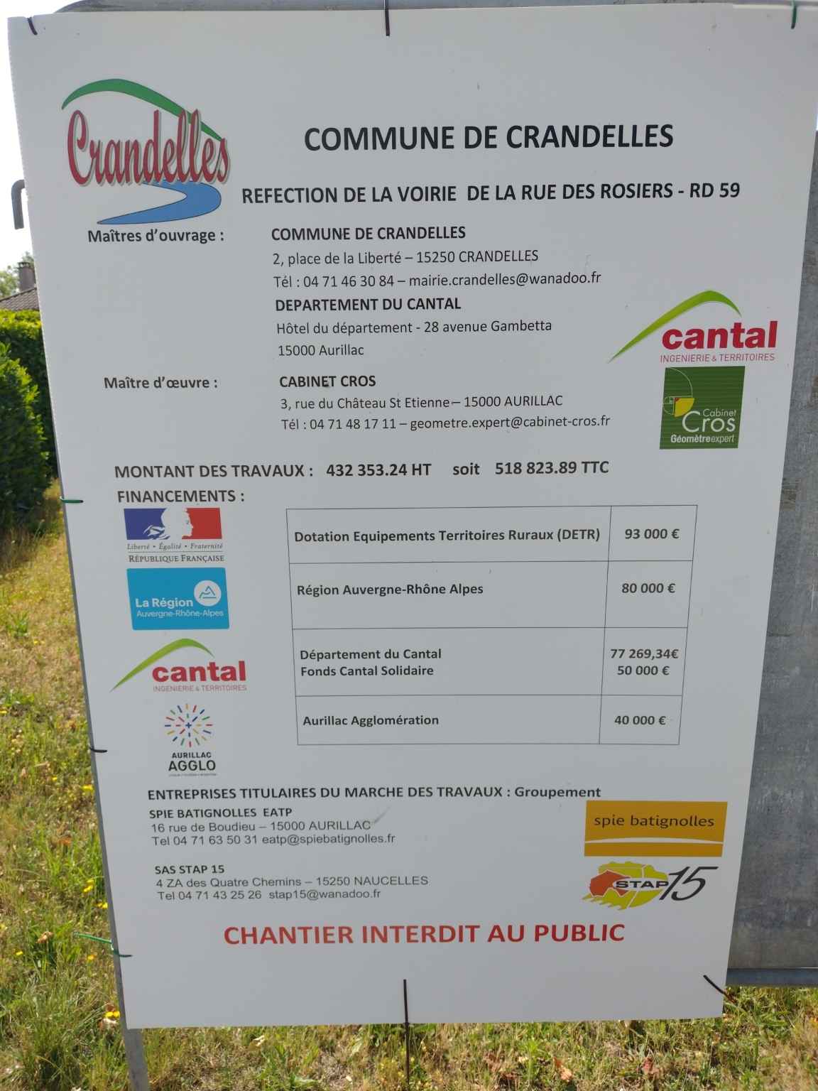 affiche travaux